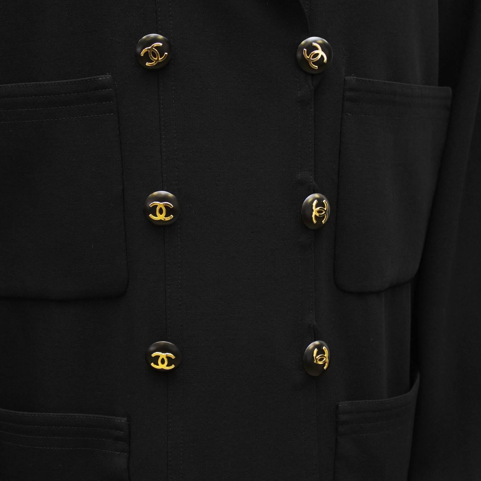 Women's 1980's Chanel Black Jacket/Blazer