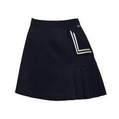 1960's Lily’s of Beverly Hills Navy Poly-Cotton Tennis Skirt