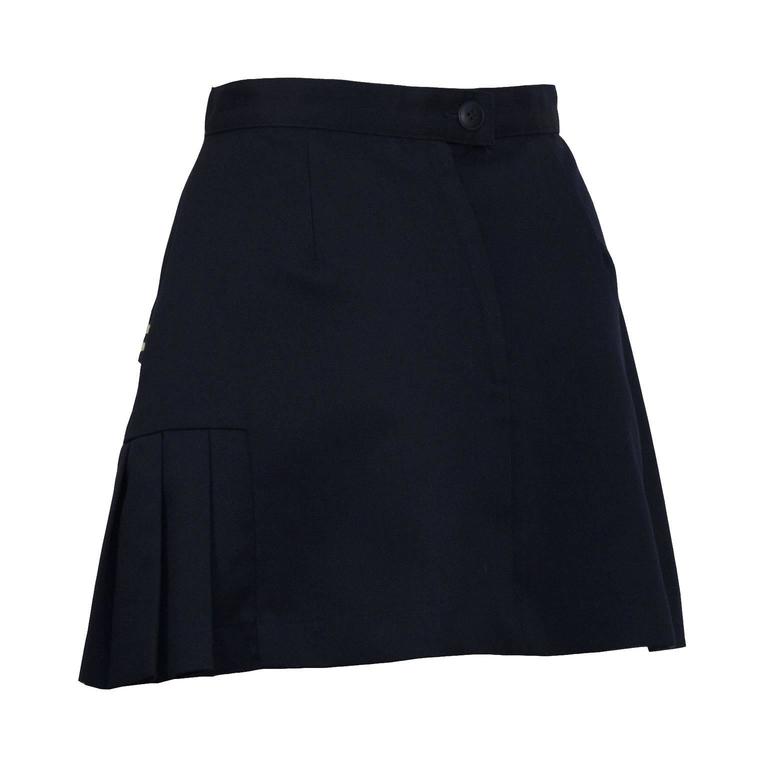 Black 1960's Lily’s of Beverly Hills Navy Poly-Cotton Tennis Skirt