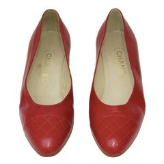 1980's Chanel Red Lady Pumps