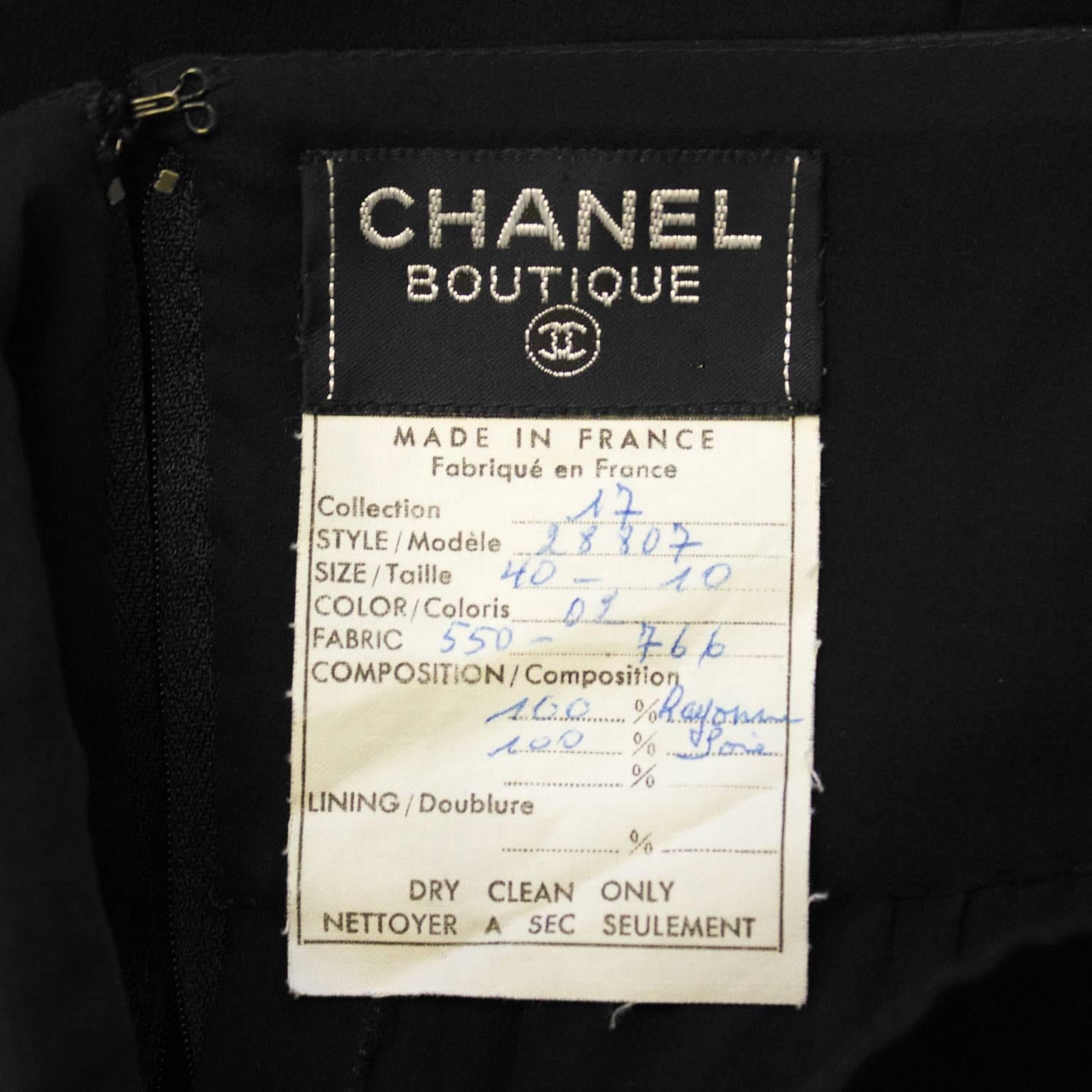 1980’s Chanel Black Chiffon Skirt In Excellent Condition In Toronto, Ontario