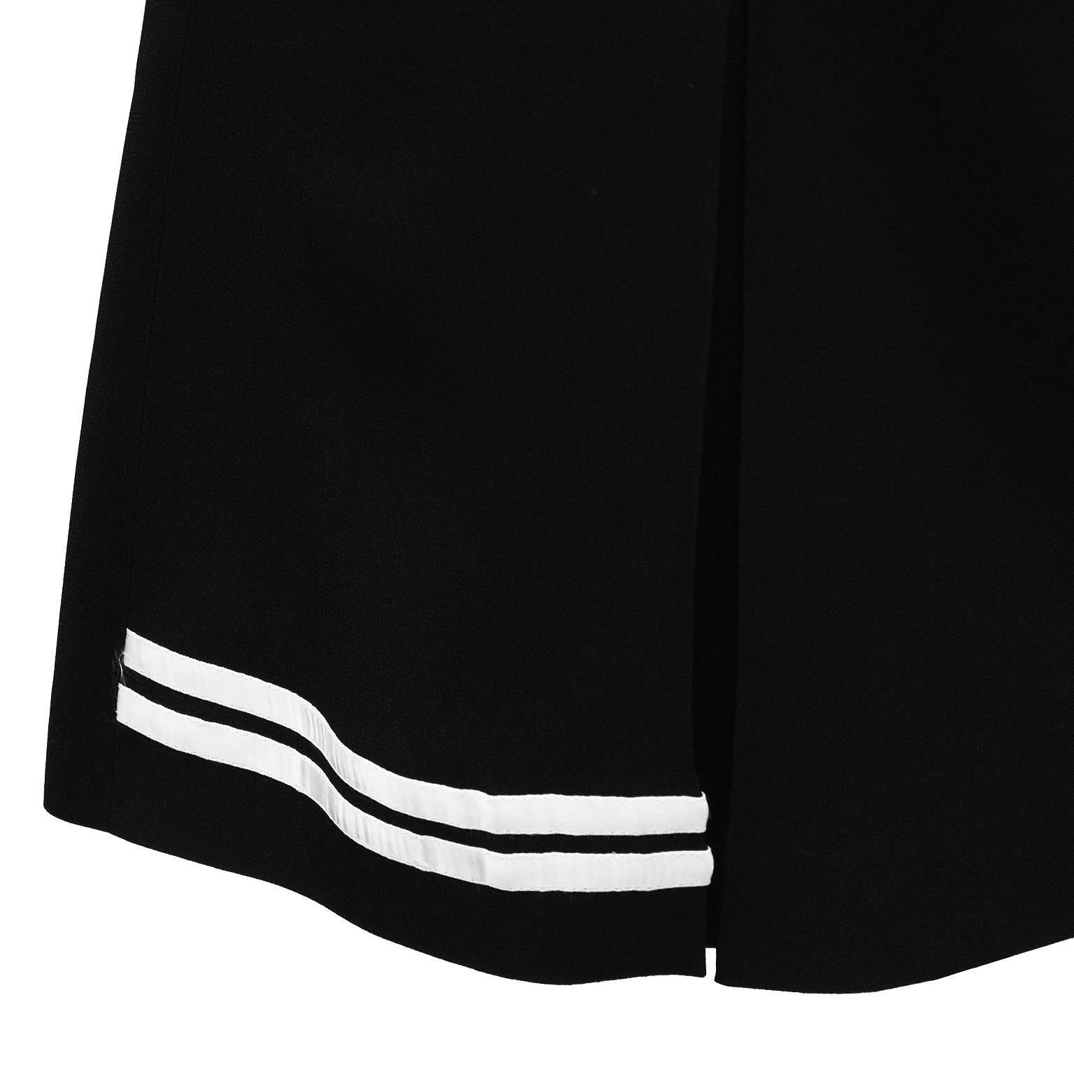 Women's 1990's Dolce & Gabbana Black and White Mini Skort For Sale