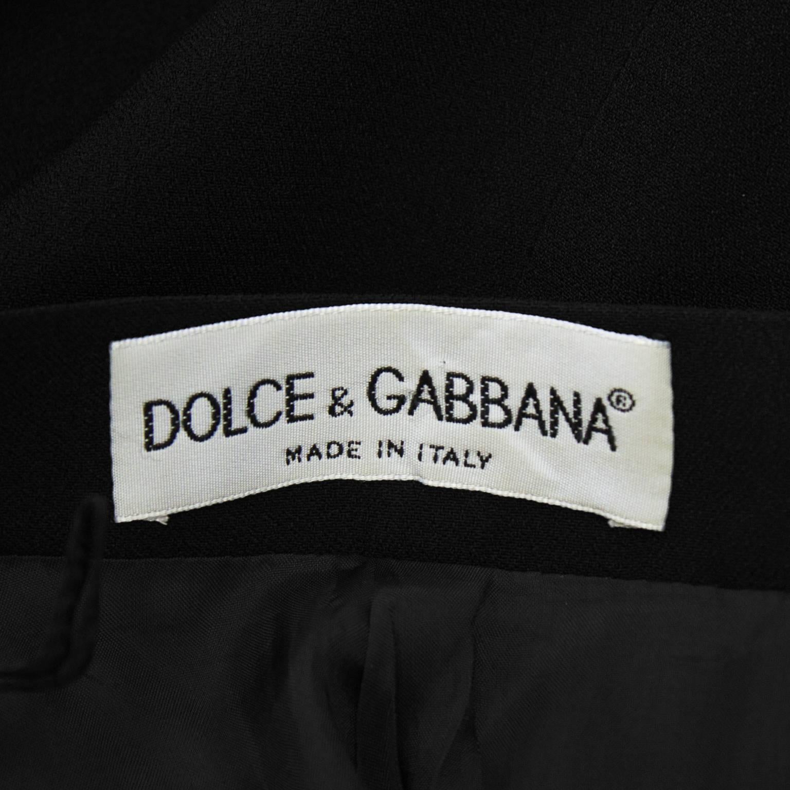 1990's Dolce & Gabbana Black and White Mini Skort For Sale 1