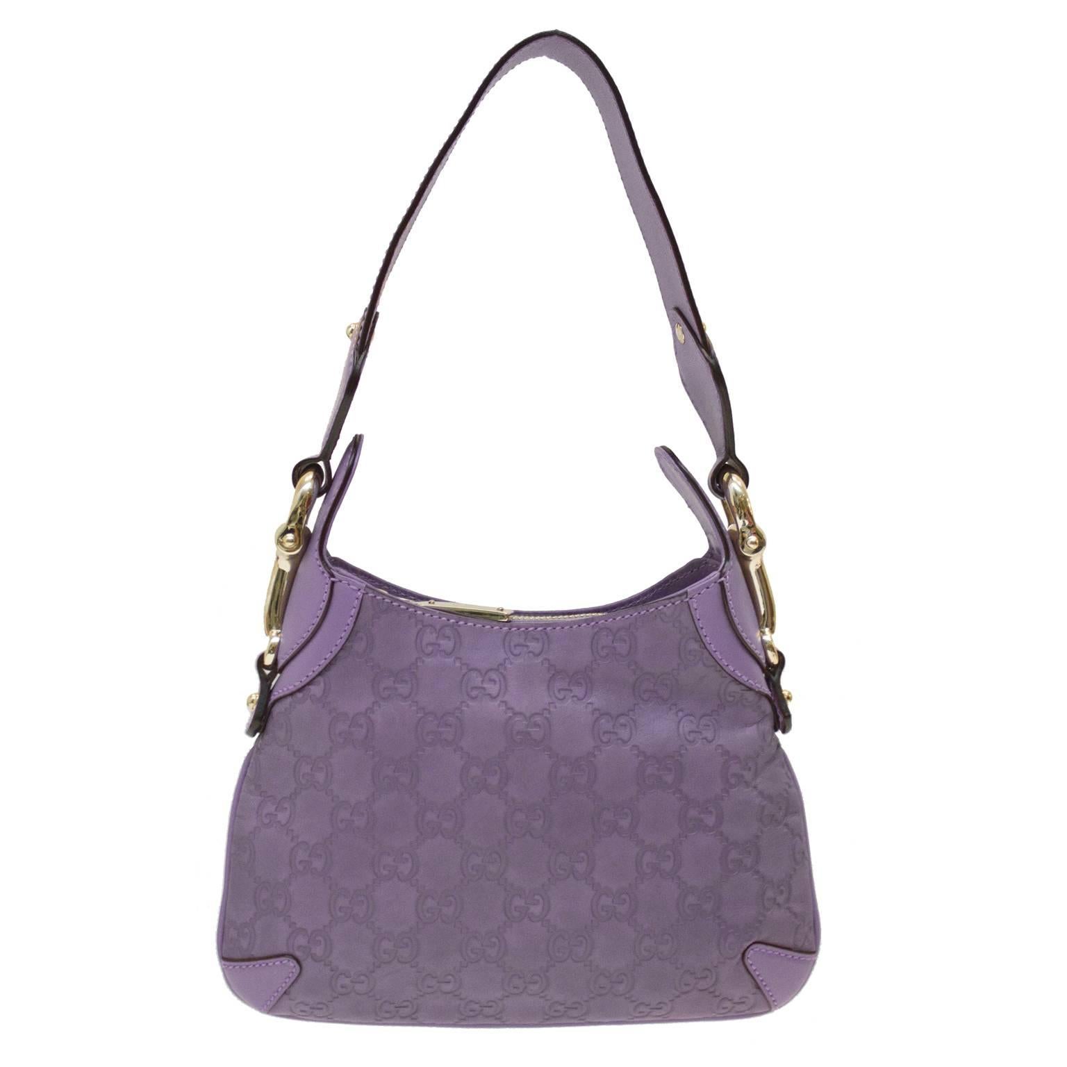 Gucci Lilac Monogram Leather Mini Bag