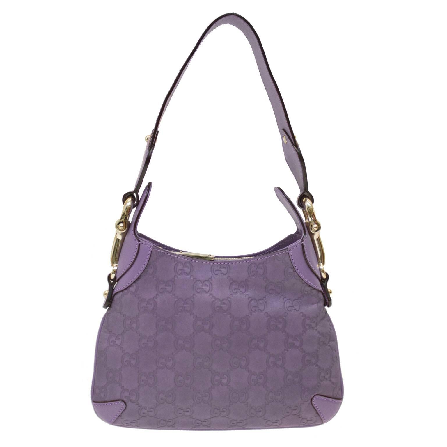 Gucci Lilac Monogram Leather Mini Bag 