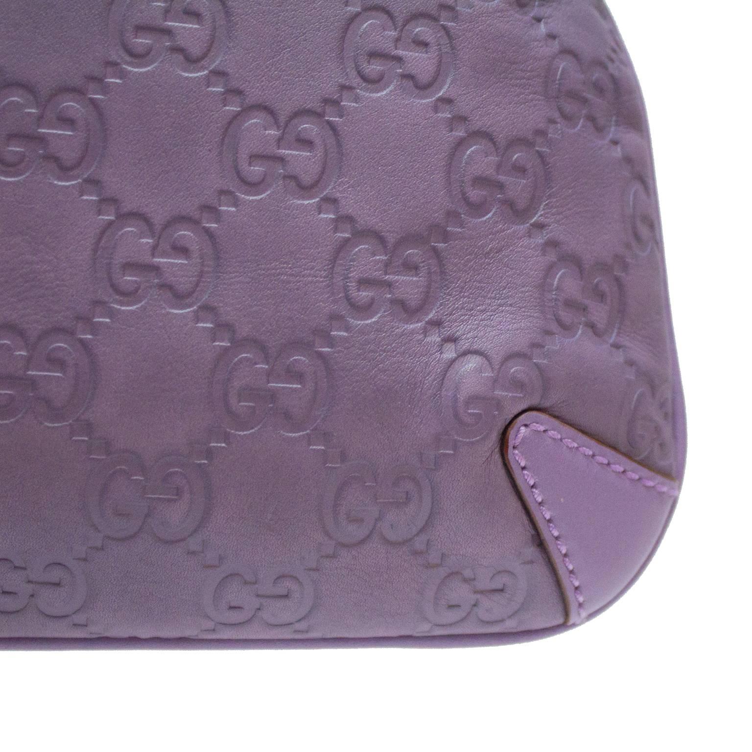 gucci purple leather bag