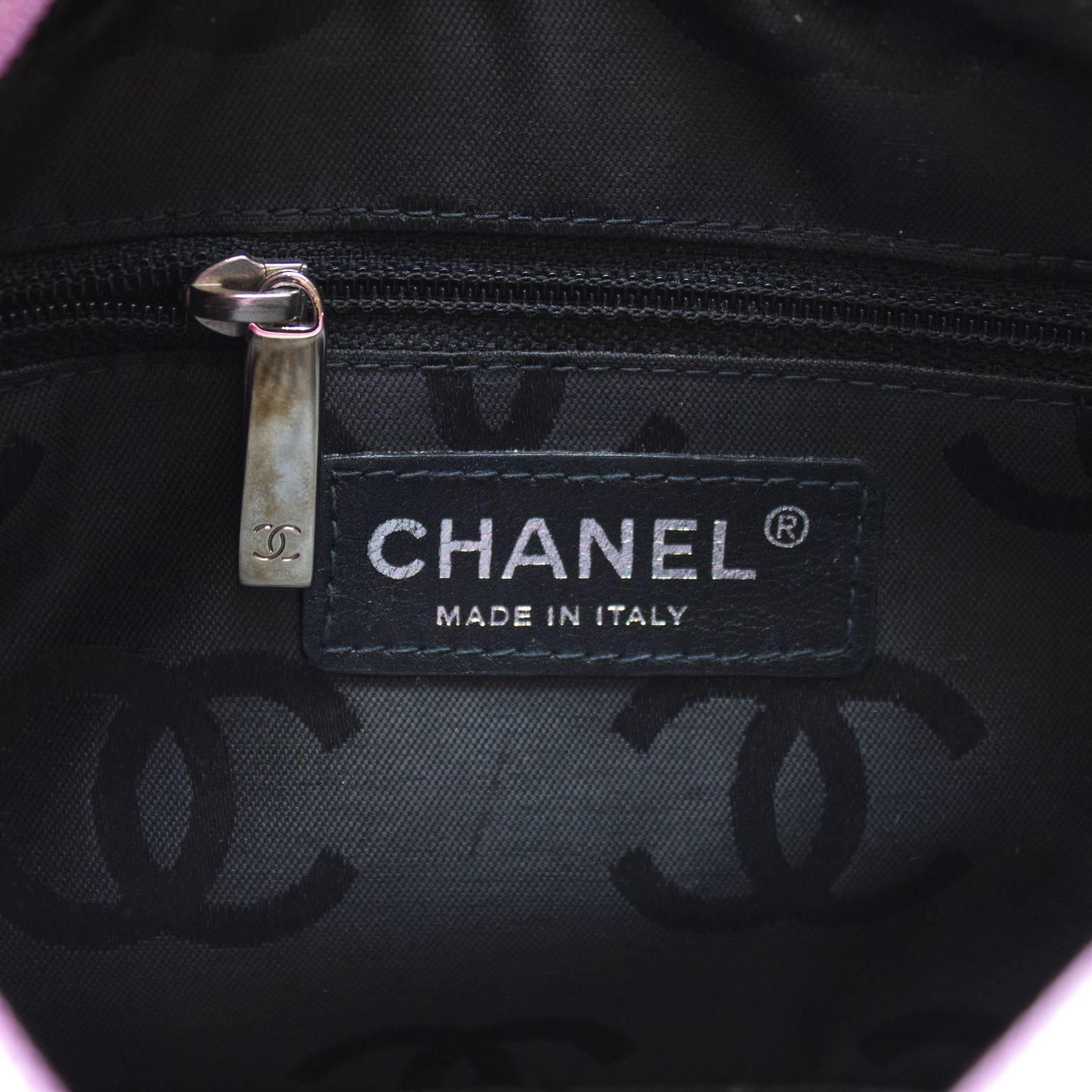 Women's 2004 Chanel Pink Ligne Cambon Quilted Pochette Bag 