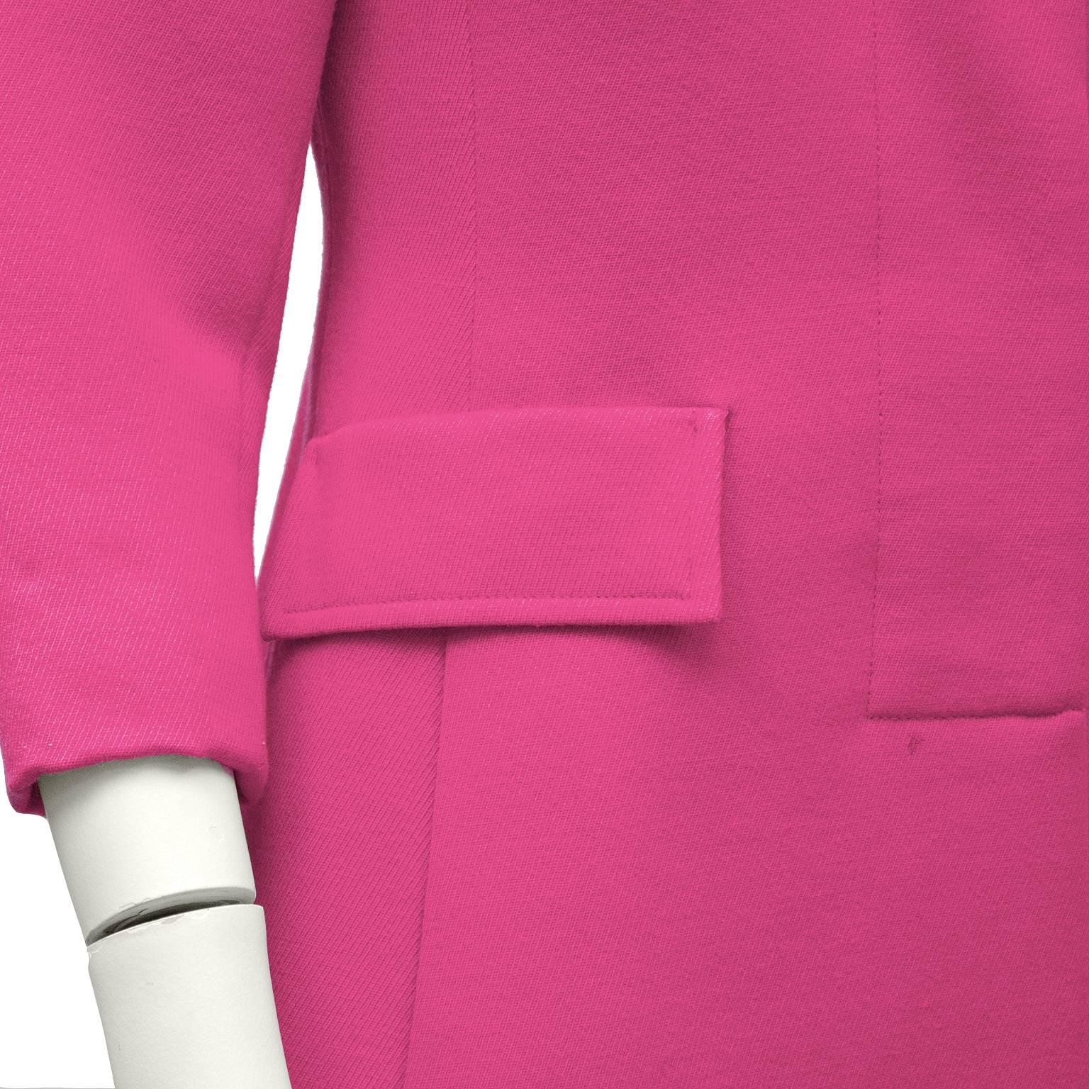 Women's 1960's John Warden Hot Pink Mini Coat 