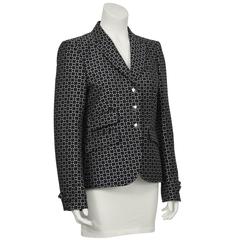 Fall 2007 Runway Gucci Black and White Geometric Blazer