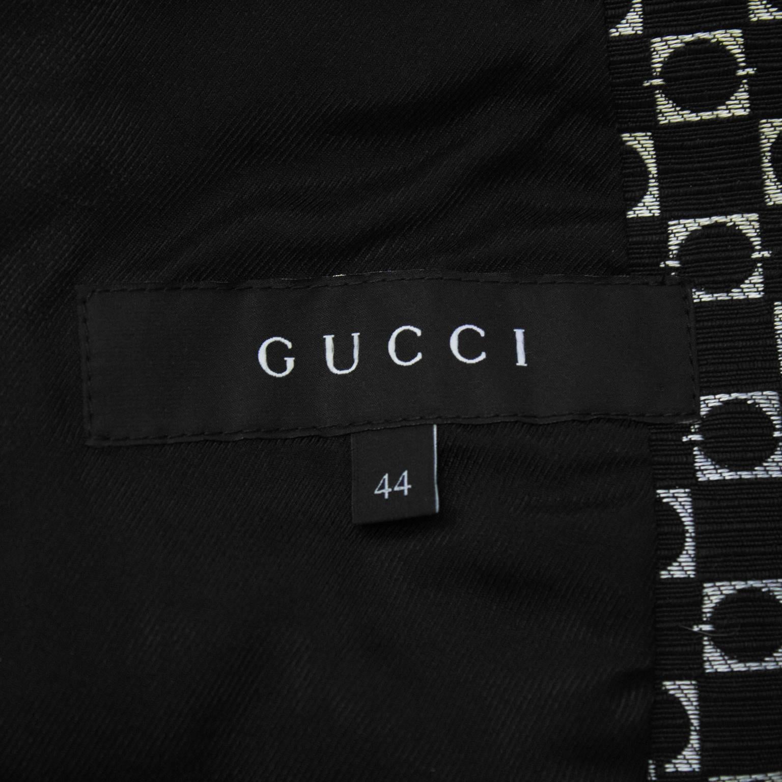 Fall 2007 Runway Gucci Black and White Geometric Blazer 2