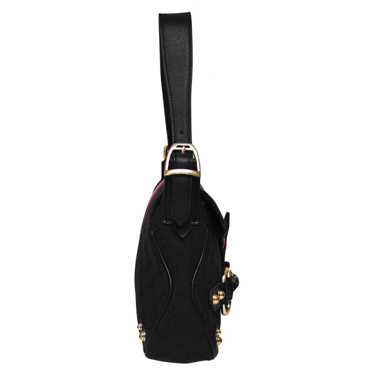 2000's Gucci Black and Pink Small Saddle Bag at 1stDibs gucci black