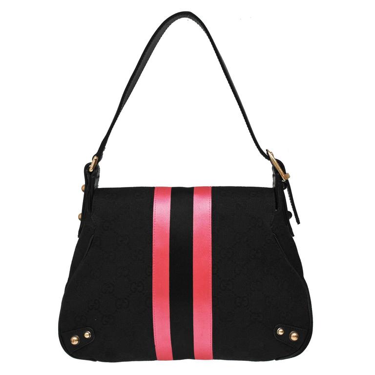2000's Gucci Black and Pink Small Saddle Bag at 1stDibs gucci black