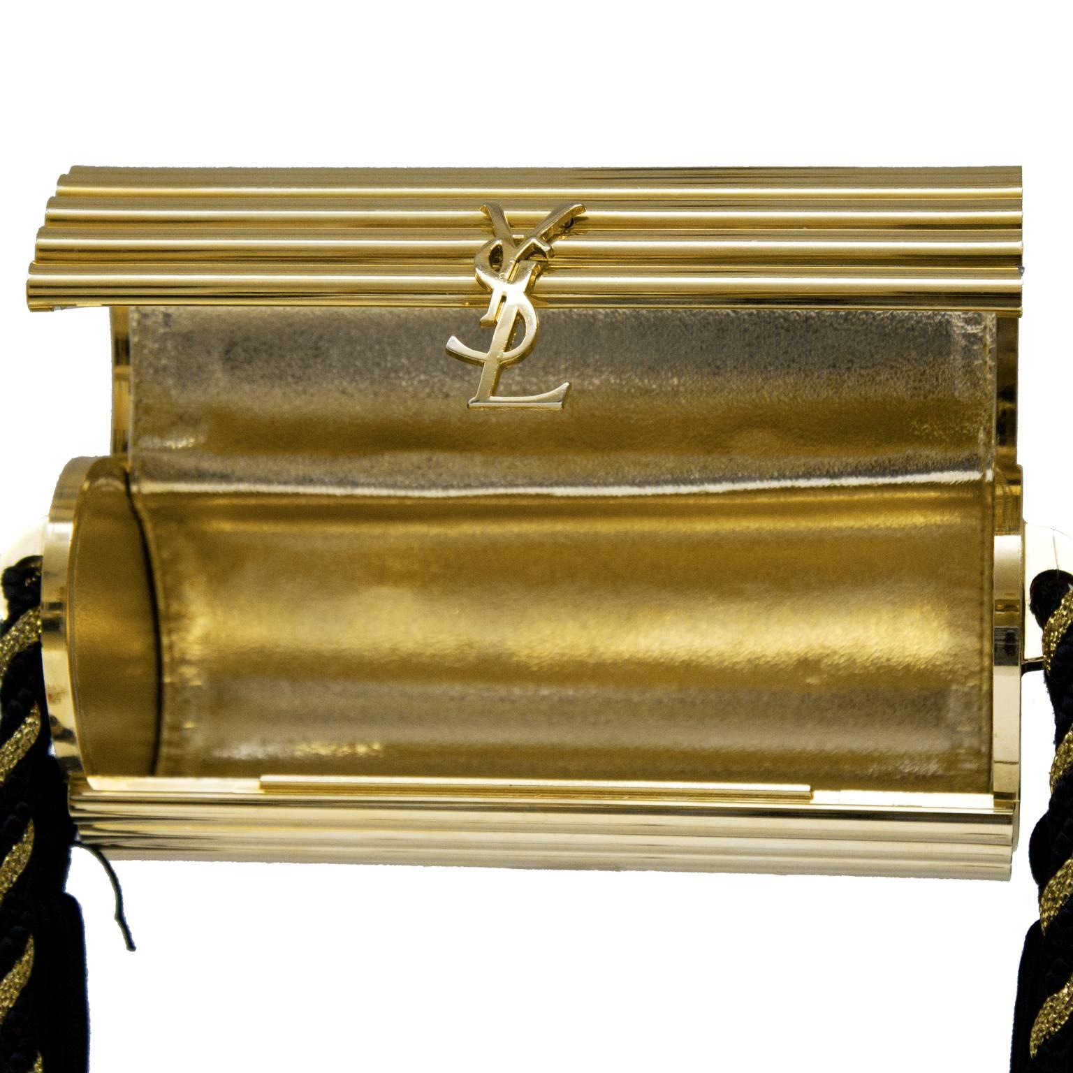 ysl gold handbag