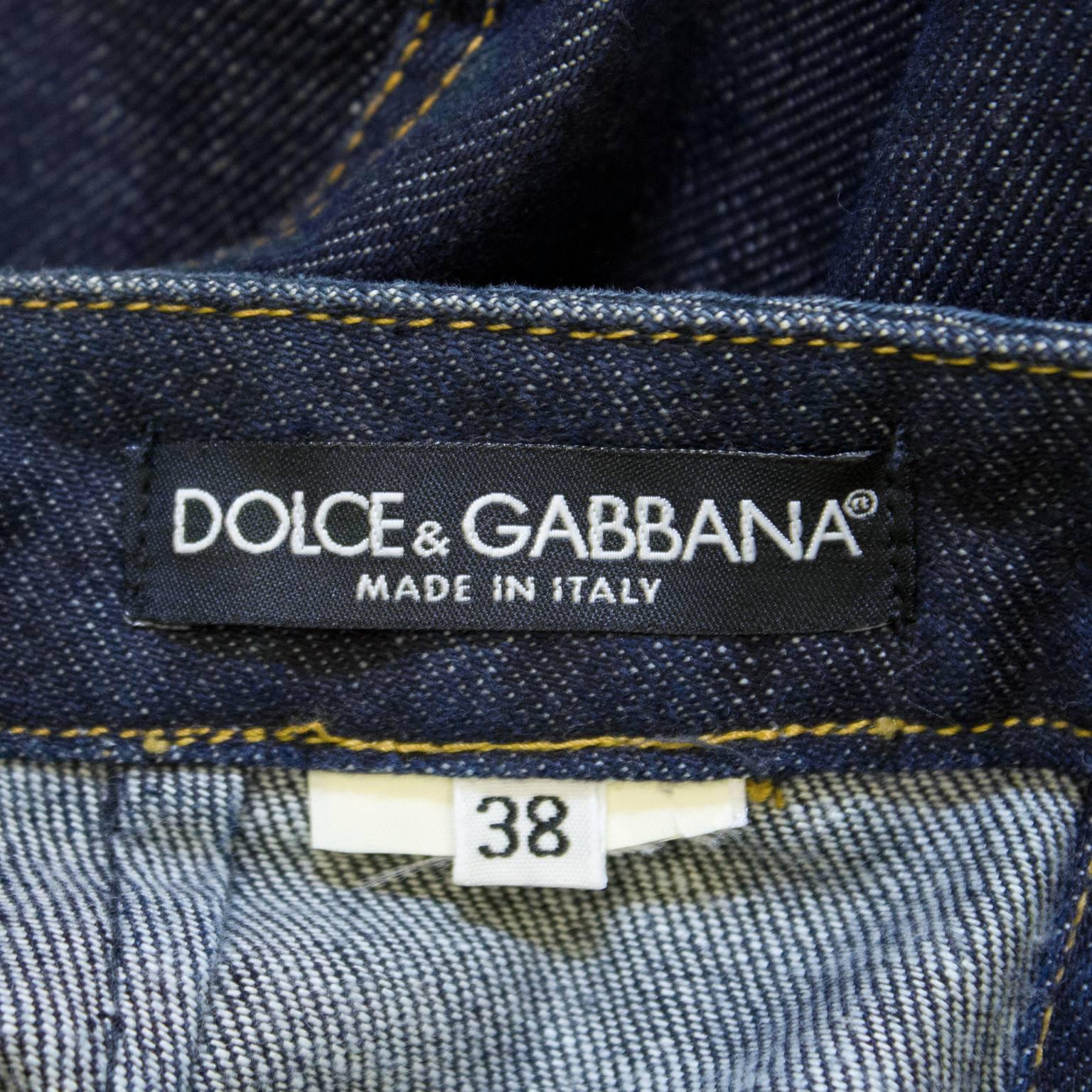 1990's Dolce & Gabbana Denim Sailor Style Shorts 2
