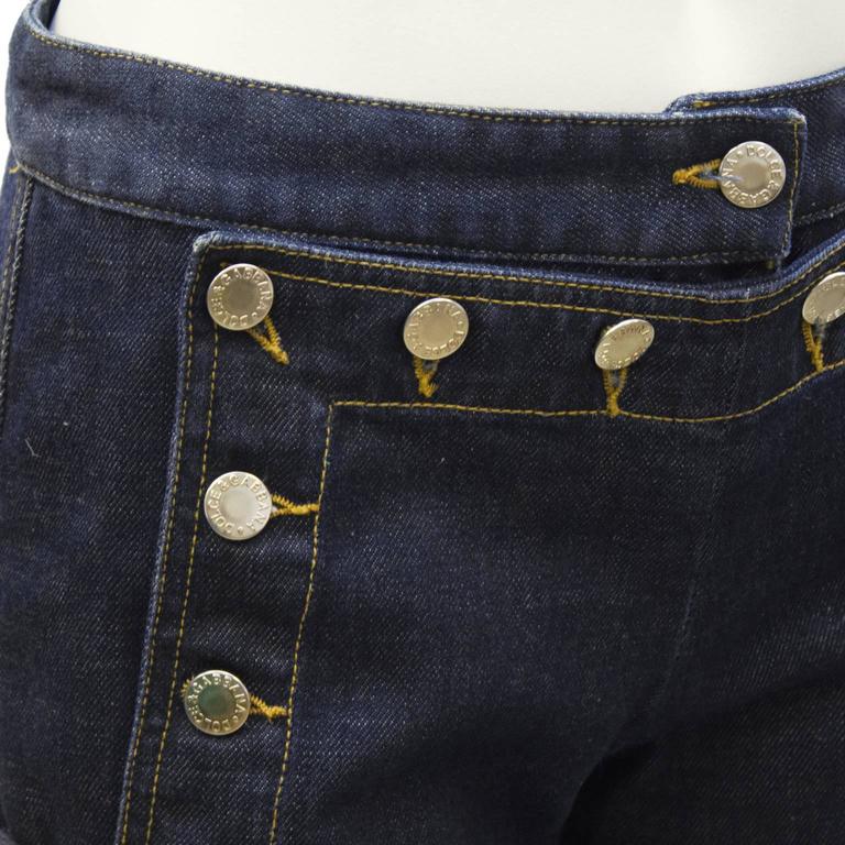 1990's Dolce and Gabbana Denim Sailor Style Shorts For Sale at 1stDibs