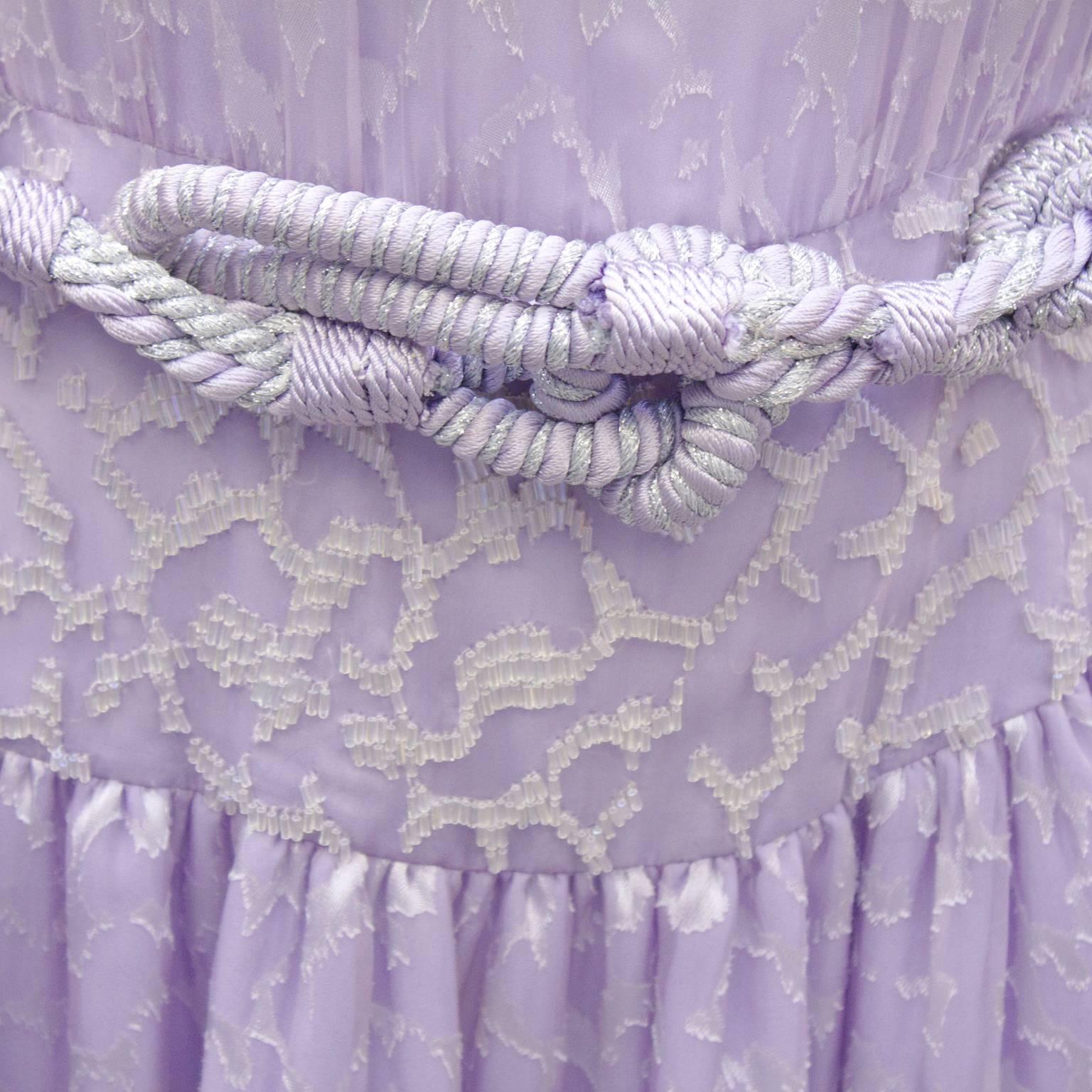 oscar de la renta lavender dress