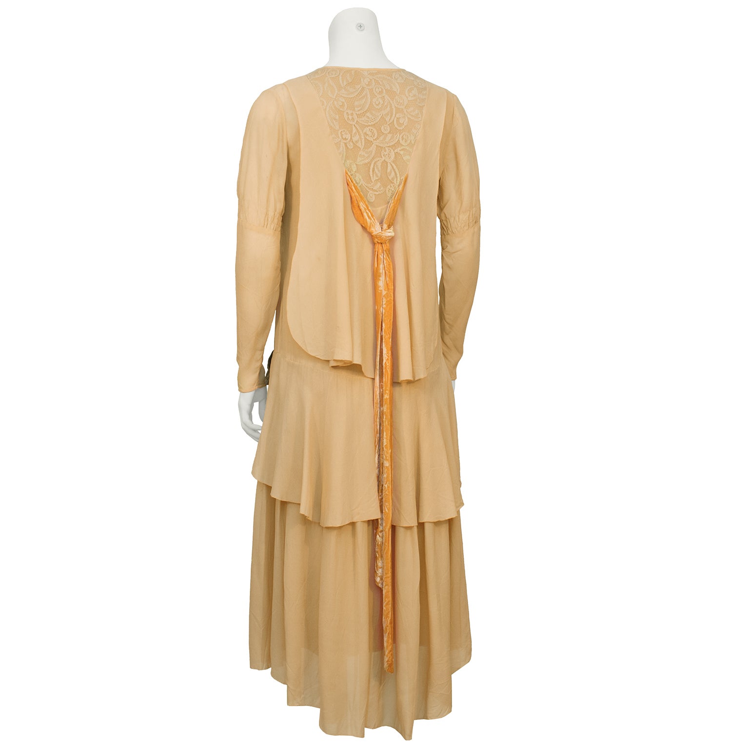 peach flapper dress