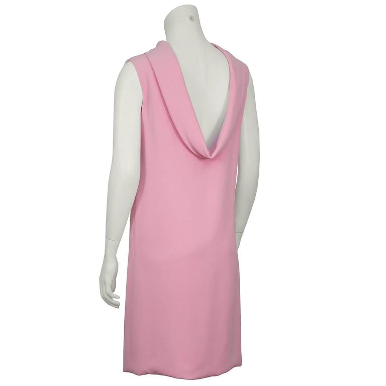 1960's Norell Pink Silk Scoop Back Mini Dress at 1stDibs