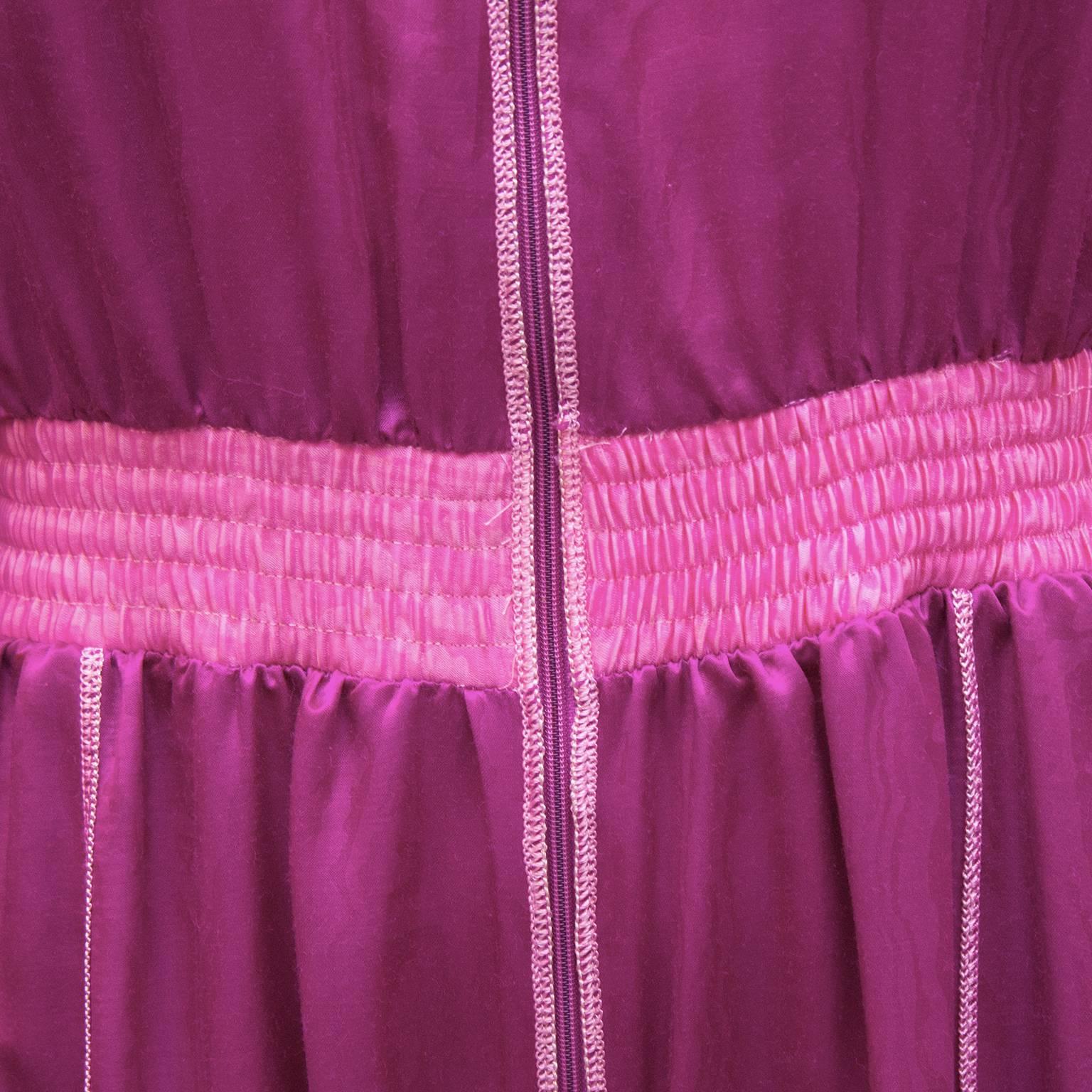 Women's or Men's 1970's Fernando Sanchez Magenta and Pink Jumpsuit