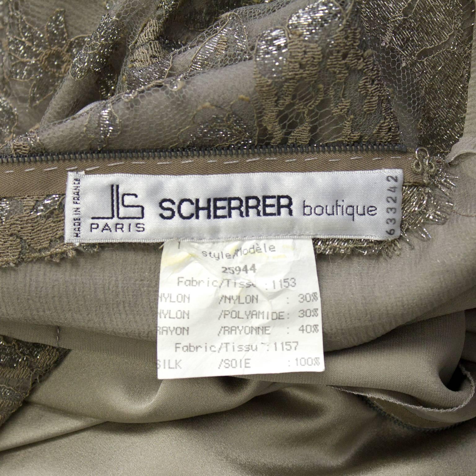 1980's Never Worn Jean Louis Scherrer Lace and Satin Cocktail Dress In New Condition For Sale In Toronto, Ontario