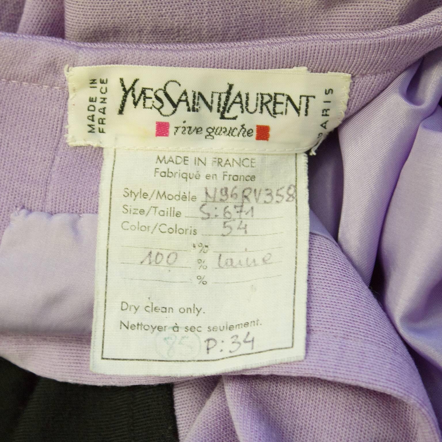 1980's Yves Saint Laurent/YSL Colorblock Day Dress In Excellent Condition In Toronto, Ontario