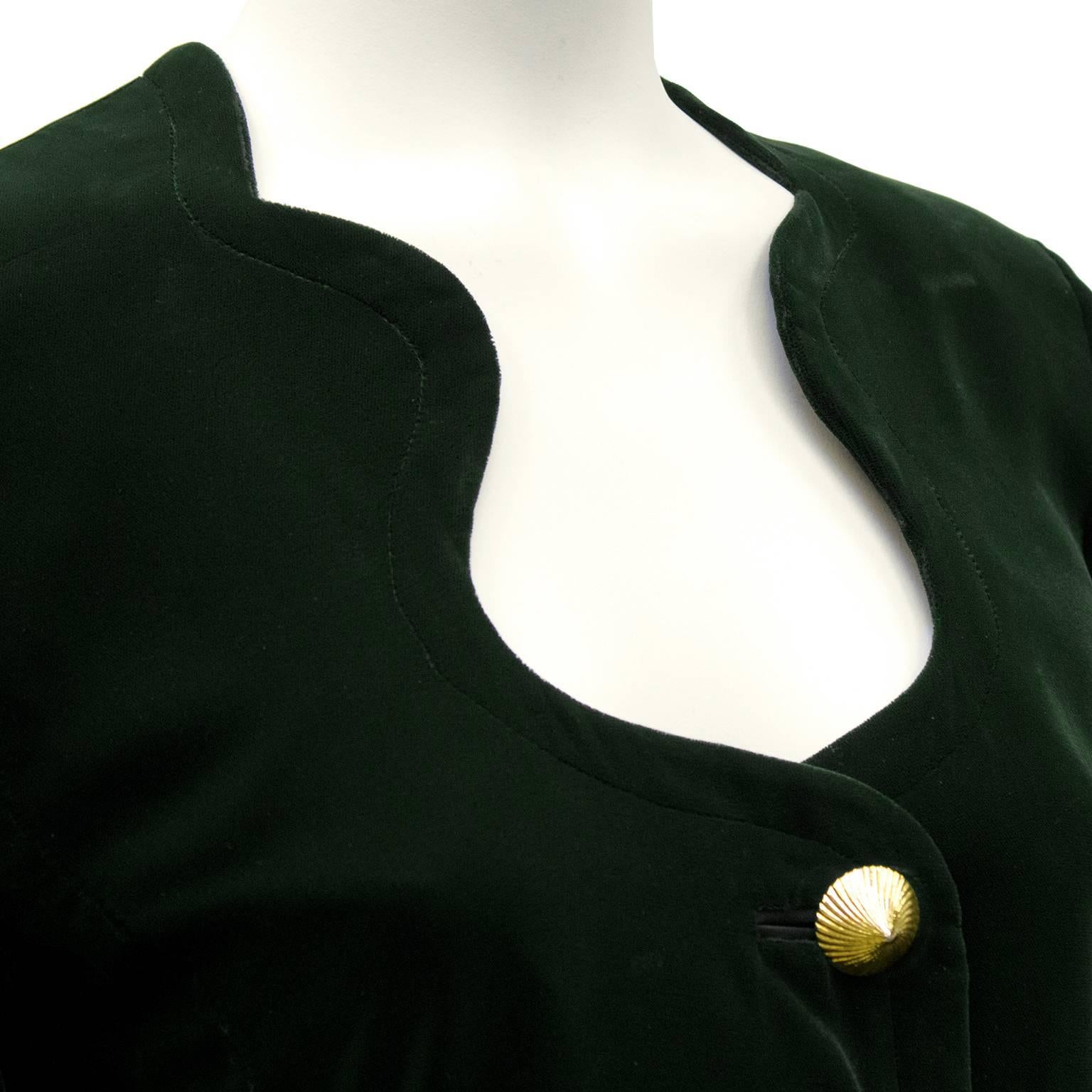 ysl green dress