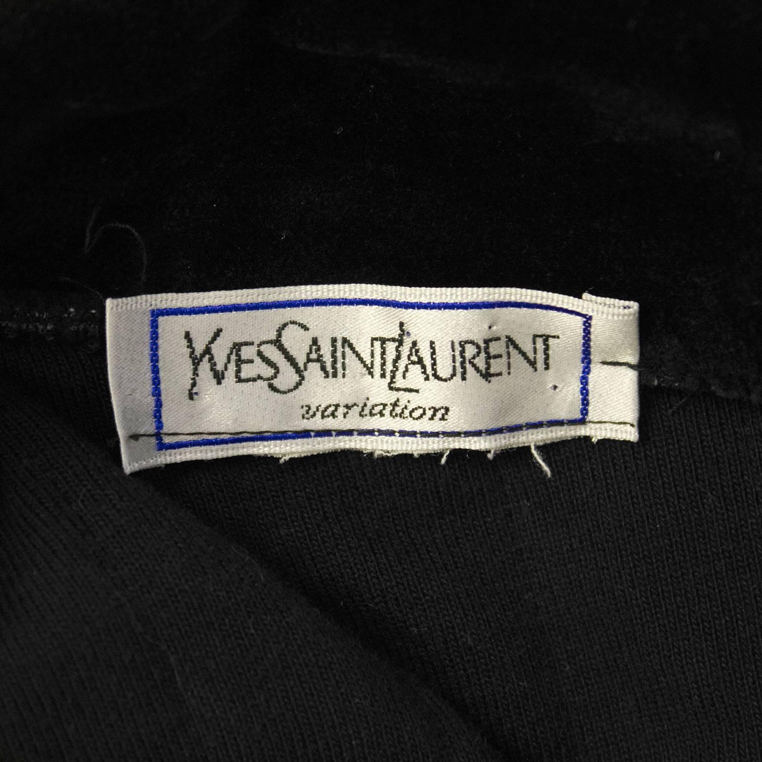 1980's Yves Saint Laurent/YSL Quilted Velour Car Coat For Sale at ...