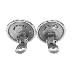 1990's Hermes Silver Pegasus Clip Earrings