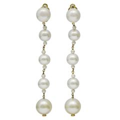 1980's Chanel Pearl Drop Earrings 8