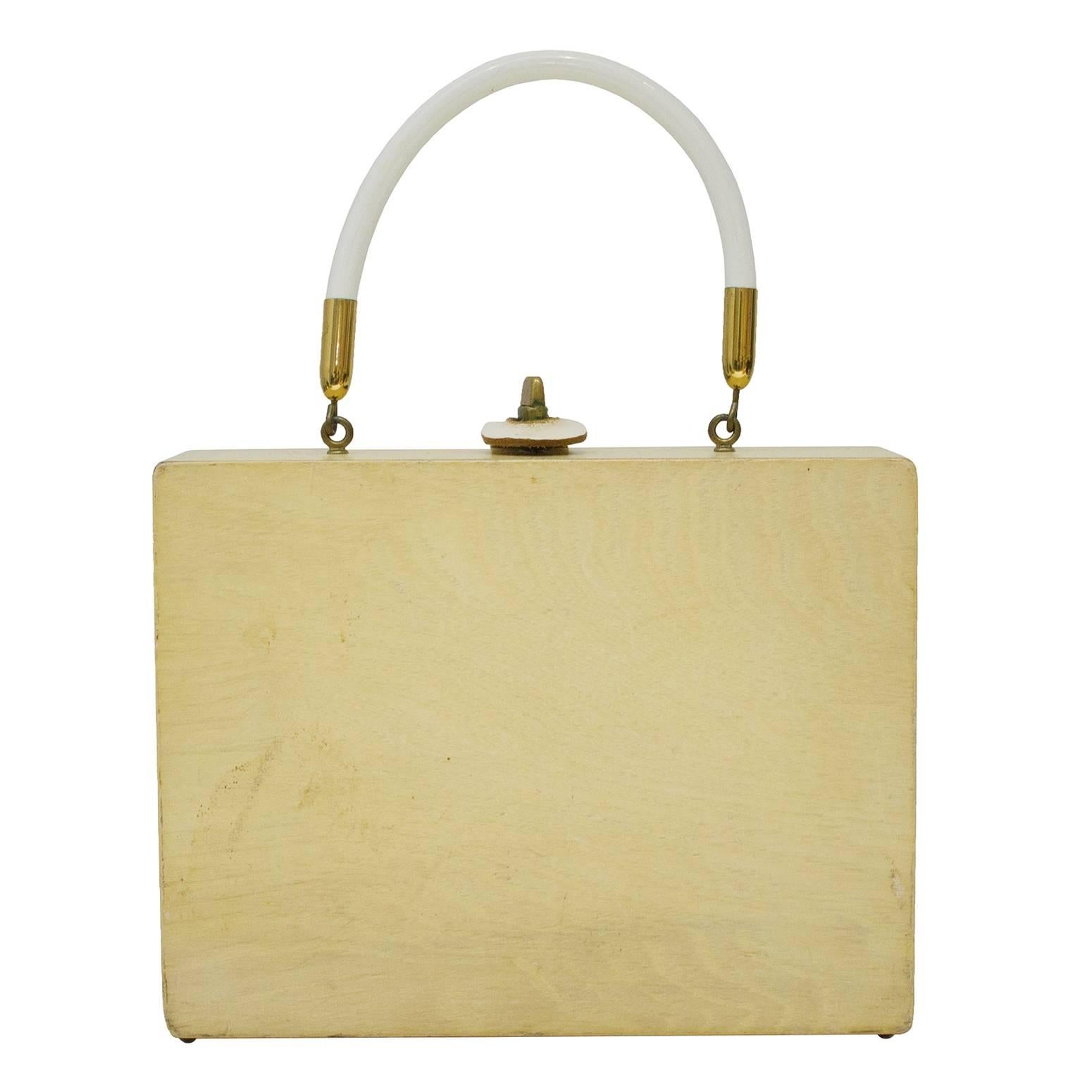 enid collins wooden box purse