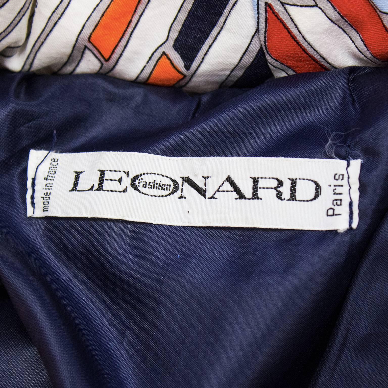 Leonard Baumwolle gesteppter Mantel aus den 1970er Jahren im Angebot 2