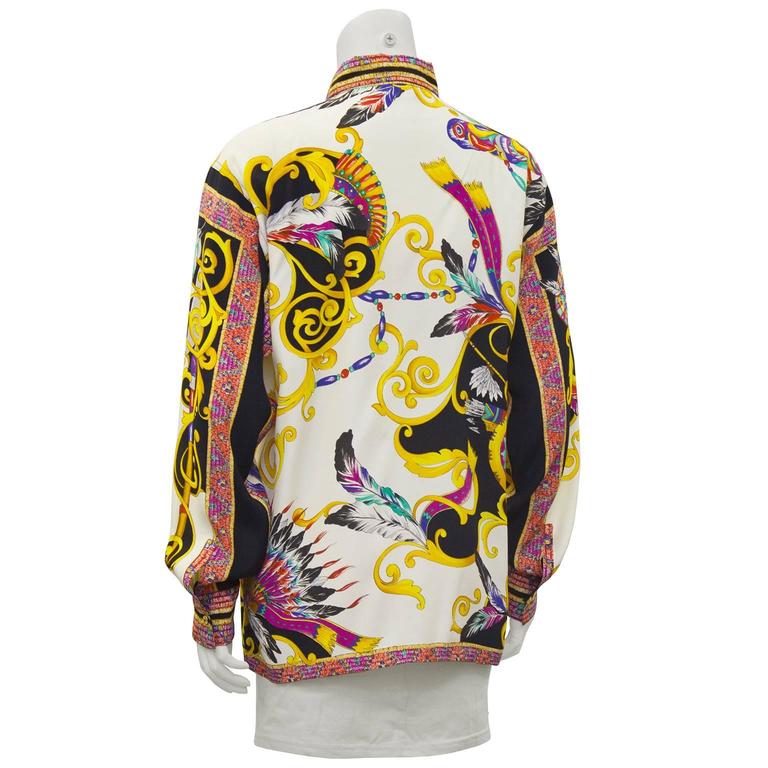 Early 2000's Versace Silk Printed Shirt at 1stDibs | silk printed shirts