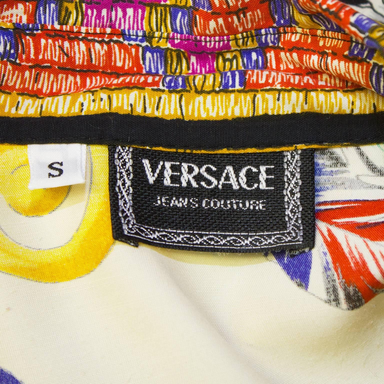 Early 2000's Versace Silk Printed Shirt In Excellent Condition In Toronto, Ontario