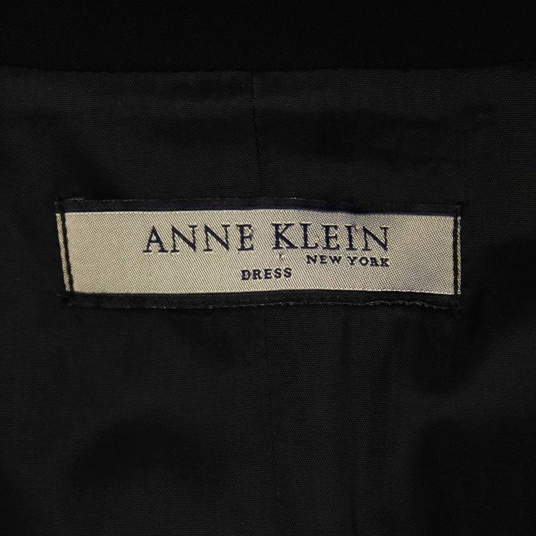 Early 1980's Anne Klein Black Jersey Shirtdress at 1stDibs