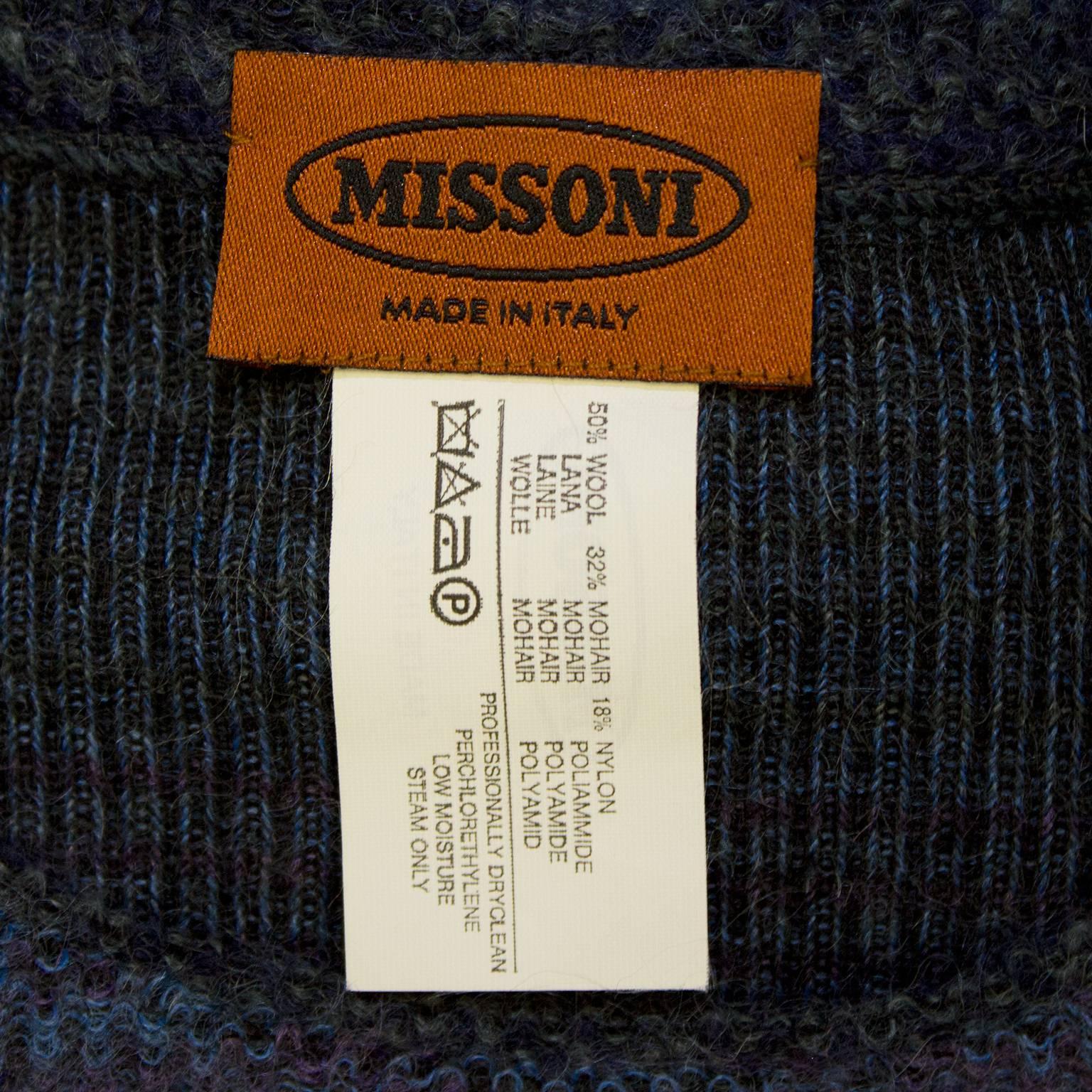 1990's 3 Piece Missoni Skirt Suit With Matching Sweater For Sale 1