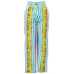Retro 1980's Stretch Jean Style Patterned Pant