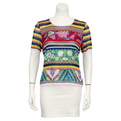 Mid 2000's John Galliano Patchwork Crochet and Eyelet Knit T-Shirt
