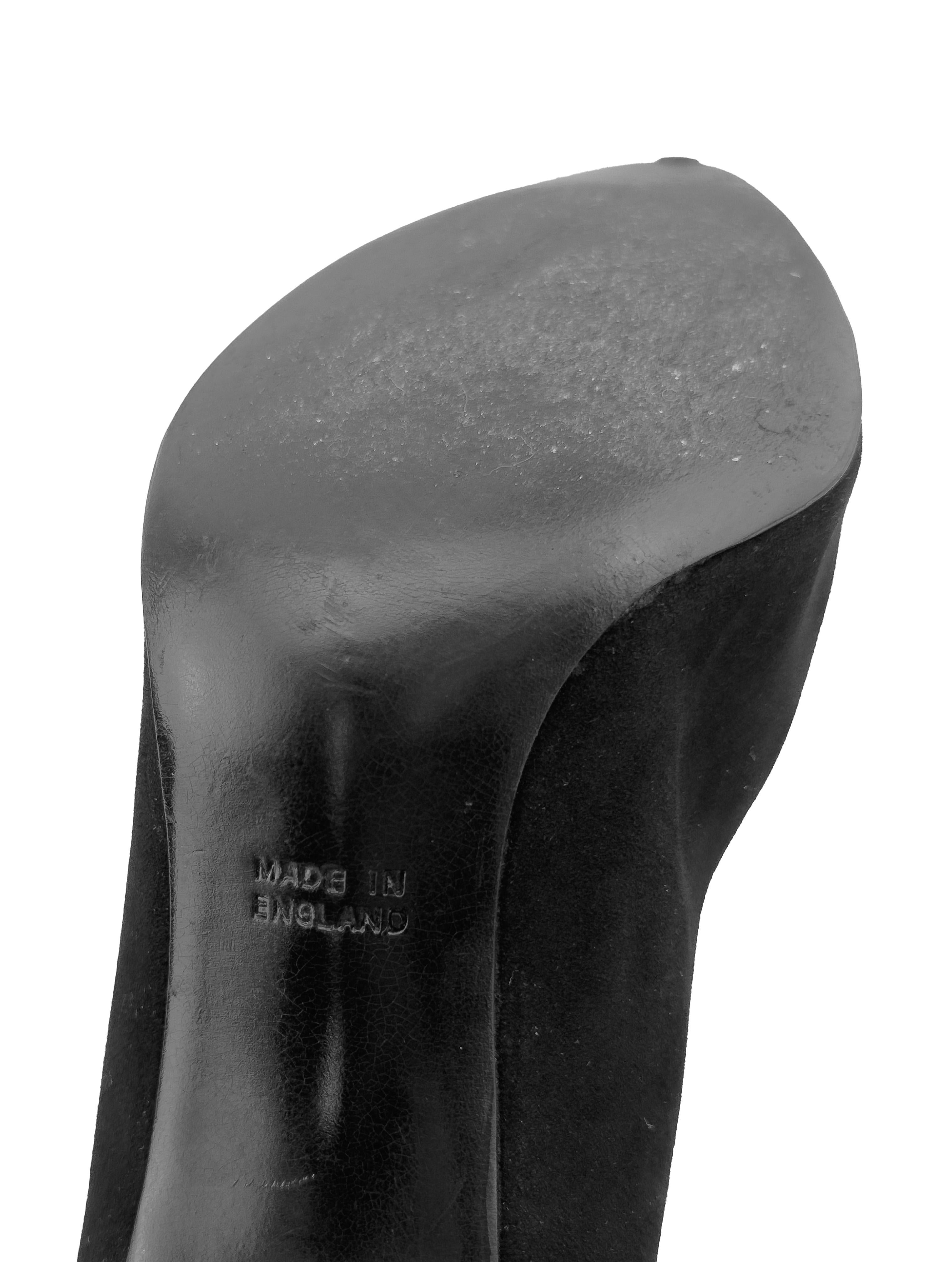 Donna Décolleté in pelle scamosciata nera Roger Vivier for Christian Dior, fine anni '50 in vendita