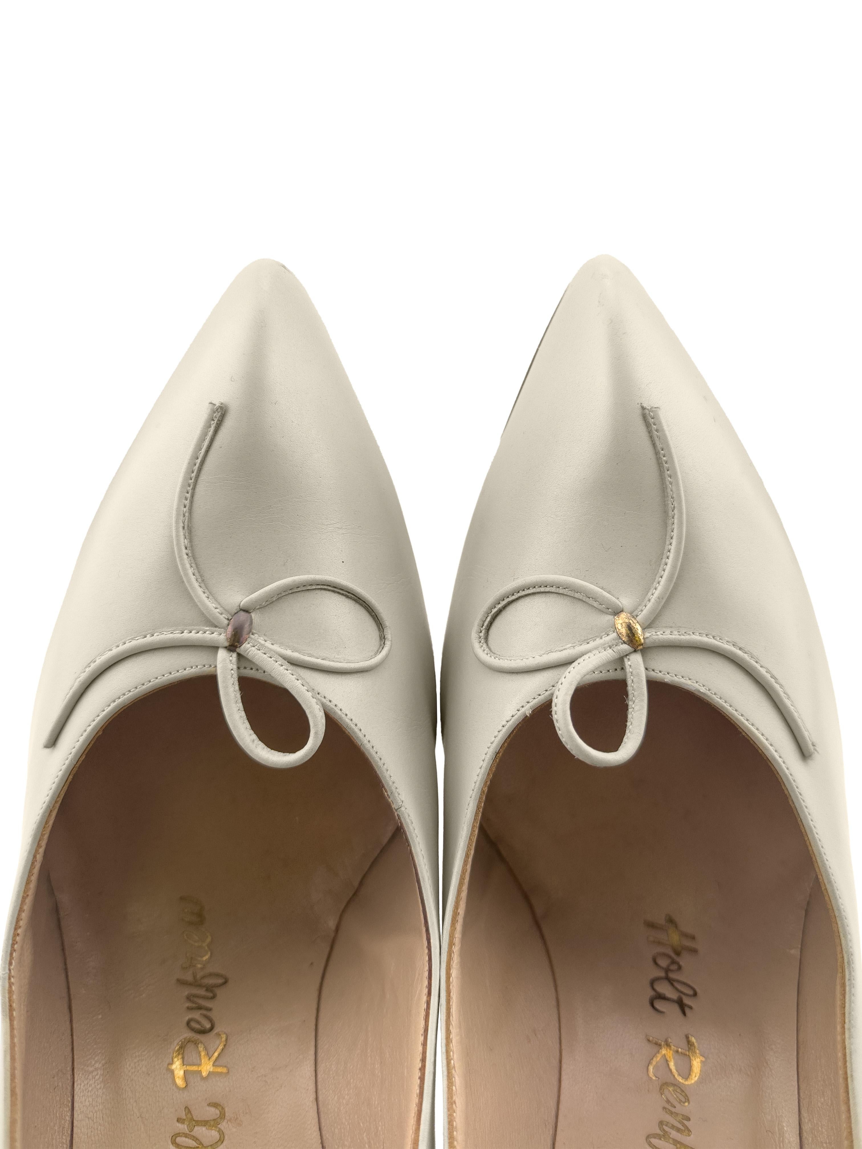 Beige Décolleté Roger Vivier for Christian Dior beige, fine anni '50, in pelle. in vendita