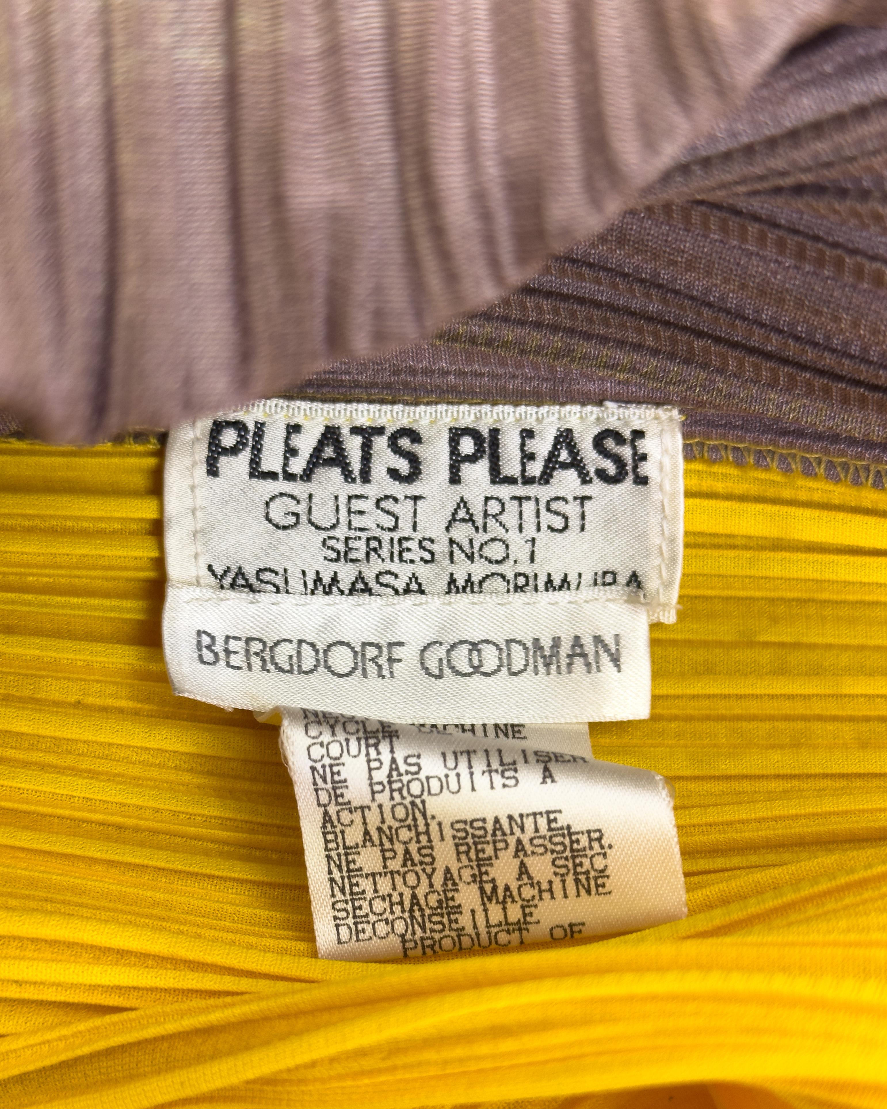 da uomo o donna A/I 1996-97 Pleats Please Issey Miyake Artist Series No.1 Yasumasa Morimura Top in vendita