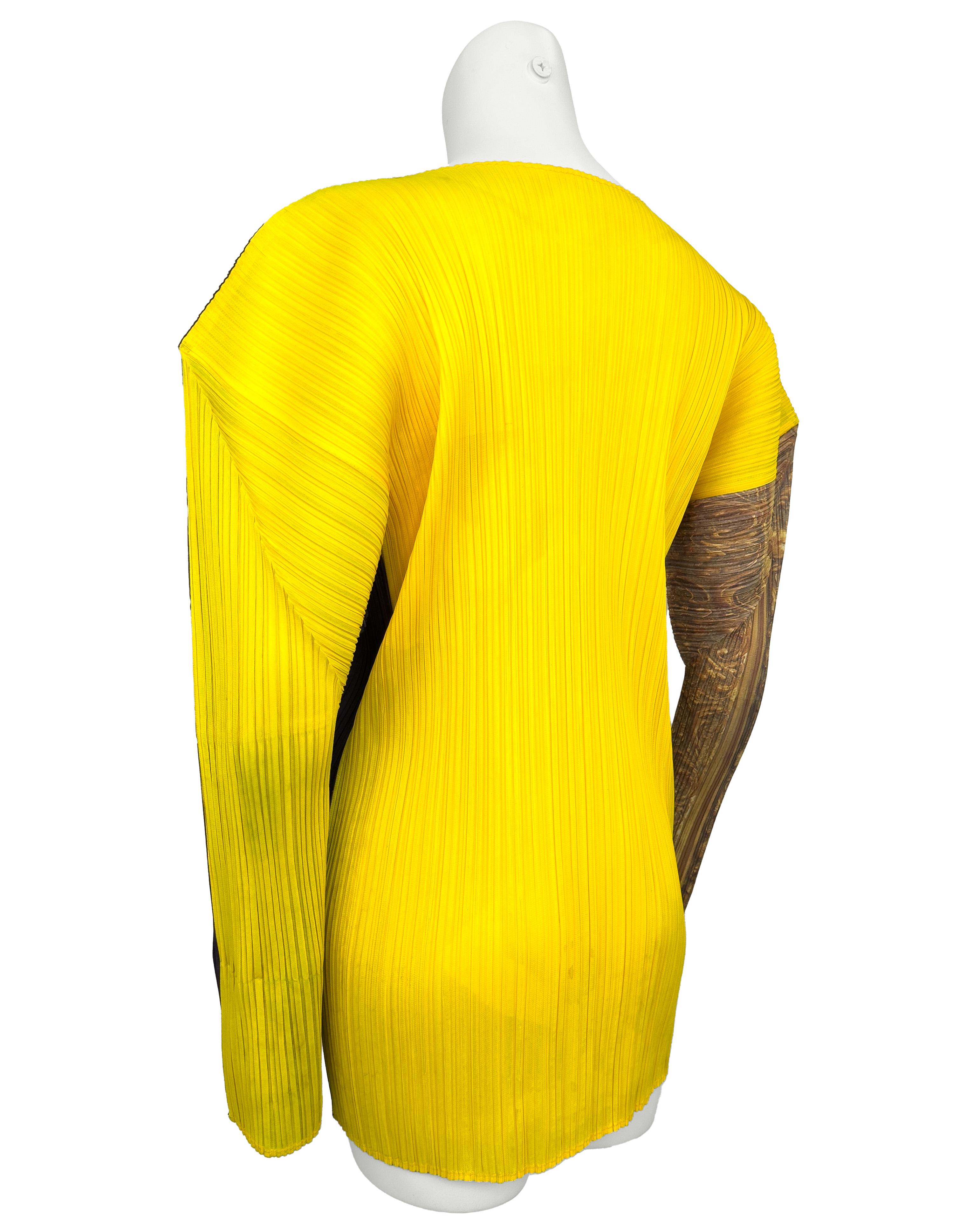 Marrone A/I 1996-97 Pleats Please Issey Miyake Artist Series No.1 Yasumasa Morimura Top in vendita