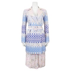 1980's Missoni Pink, Purple, and blue Jacket and Skirt Set