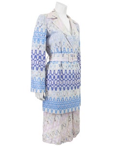 1980's Missoni Pink, Purple, and blue Jacket and Skirt Set