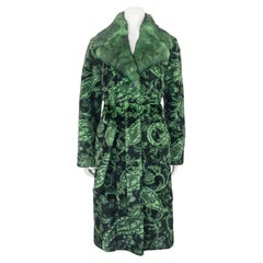 Manteau à motif cachemire vert et noir Etro