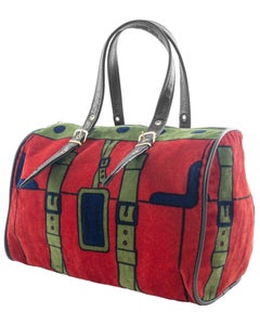 1976 Roberta di Camerino Tromp L'oeil Velvet Soft Mini Duffle