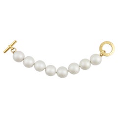 1990's Celine Jumbo Faux Pearl Bracelet