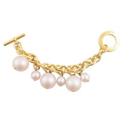 1990's Celine Faux Jumbo Pearl Bracelet