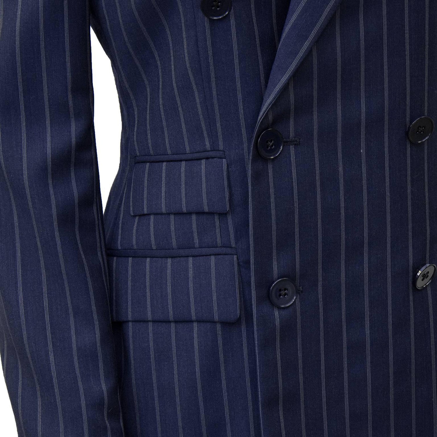 1990's Ralph Lauren Navy Pin Stripe Double Breasted Suit at 1stDibs | ralph  lauren pinstripe suit, double breasted suit ralph lauren, ralph lauren  pinstripe suit womens