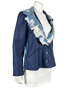Spring/Summer 2002 John Galliano Blue Denim Patchwork Blazer
