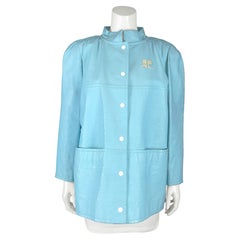 Courrèges-Jacke im Swing-Stil aus Vinyl aus den 1980er Jahren